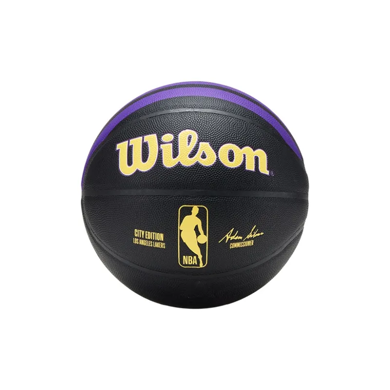 Wilson PU Basketball Black Purple Size 7 Training Unisex-1