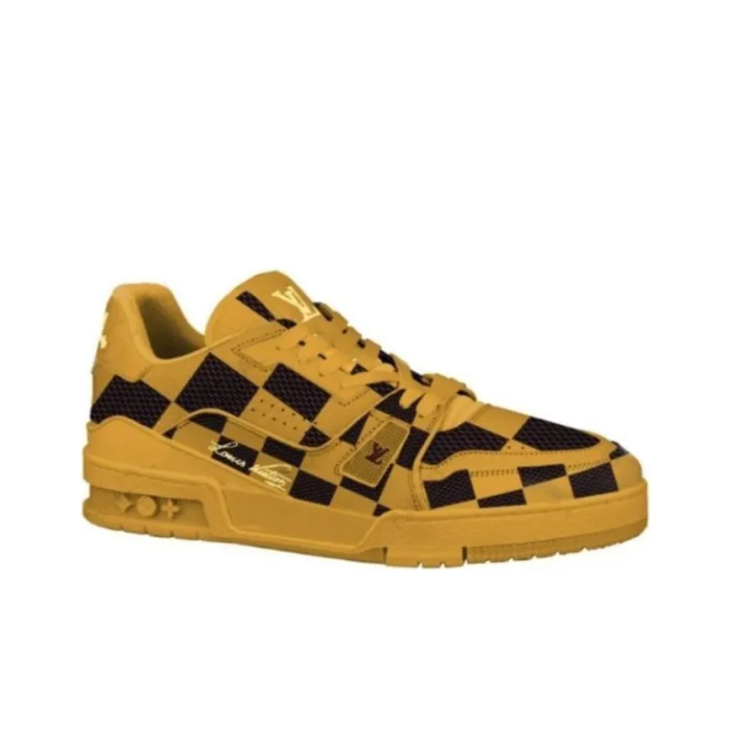 LOUIS VUITTON LV Trainer Sneaker Damier Pop Yellow-1