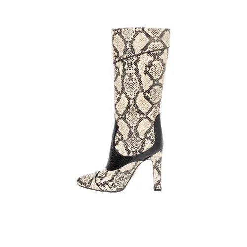 GUCCI Snakeskin-print Leather Boots