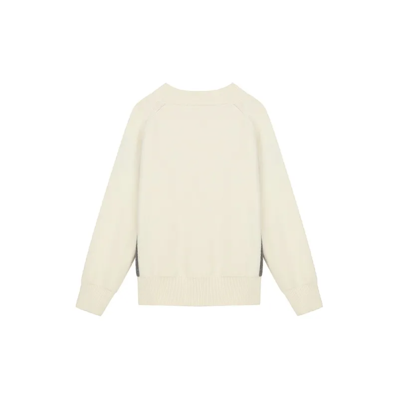 VEGA CHANG SS23 Sweater Women's Mother Of Pearl Rice-1