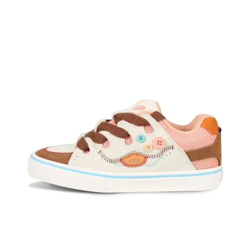 Ollieskate Skateboard Shoes Unisex Low-Top Brown/Pink