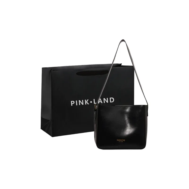 PINK·LAND PU Shoulder Bag Regular Women's Black/Brown/Coffee-0