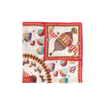 Aspinal Of London Air Balloon Silk Scarf