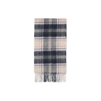 BARBOUR Tartan Fringed Edges Scarf
