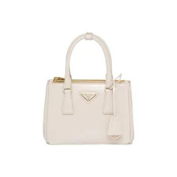 PRADA Galleria Killer Bag Leather Shoulder Bag Crossbody Bag Handbag Mini Women's Ivory