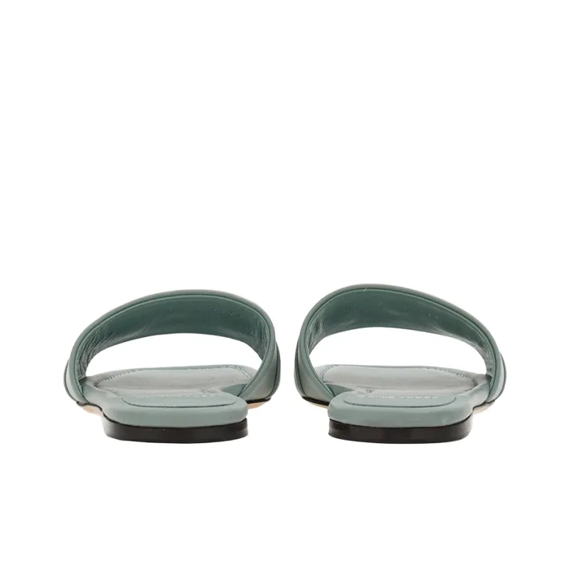 FERRAGAMO Gancini-buckle Flat Leather Slides-3