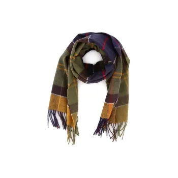 BARBOUR Tartan Fringed Scarf