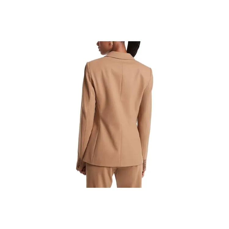 MICHAEL KORS Stretch Wool Blazer Business Suit Coat Women's Dark Camel-3