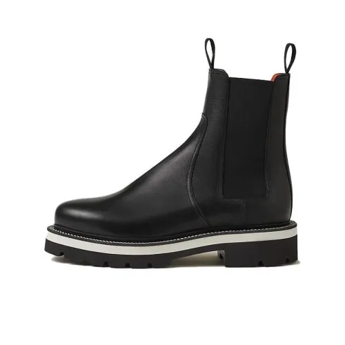 HERMES Chelsea Boots Men Black