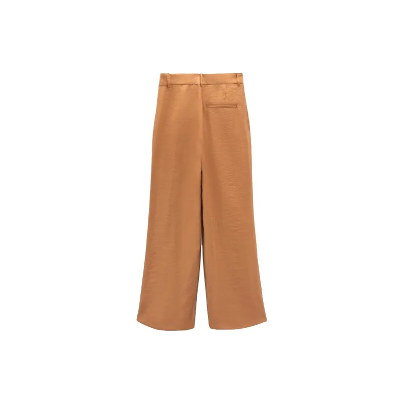 ZARA Casual Pants Women's Deep Brick Red-1
