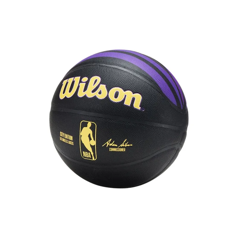 Wilson PU Basketball Black Purple Size 7 Training Unisex-2
