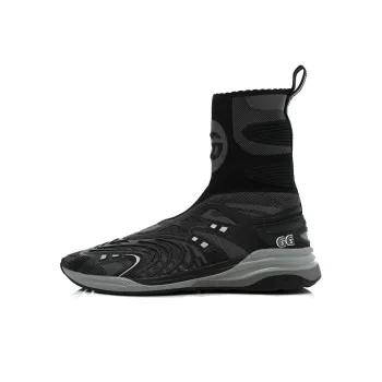 GUCCI Wear Resistant High Top Casual Shoes Women's Black