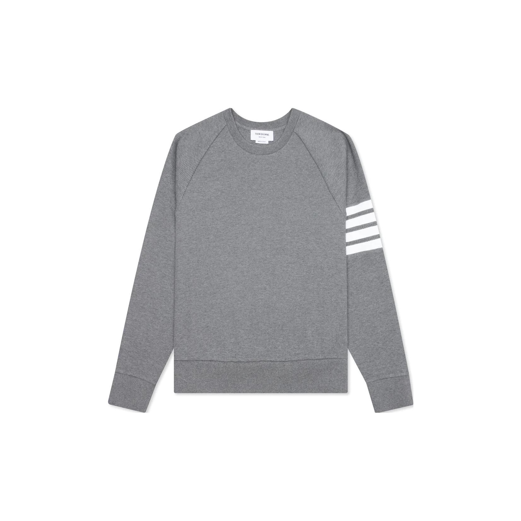 THOM BROWNE 4-Bar Raglan Sleeve Crewneck Sweatshirt - POIZON