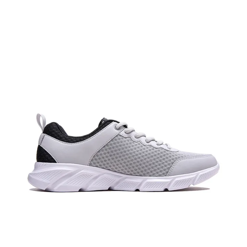 XTEP Breathable Lightweight Low Top Running Shoes Men's Gray Black-1