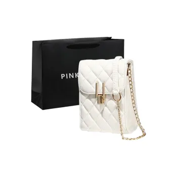 PINK·LAND PU Crossbody Bag Regular White/Black