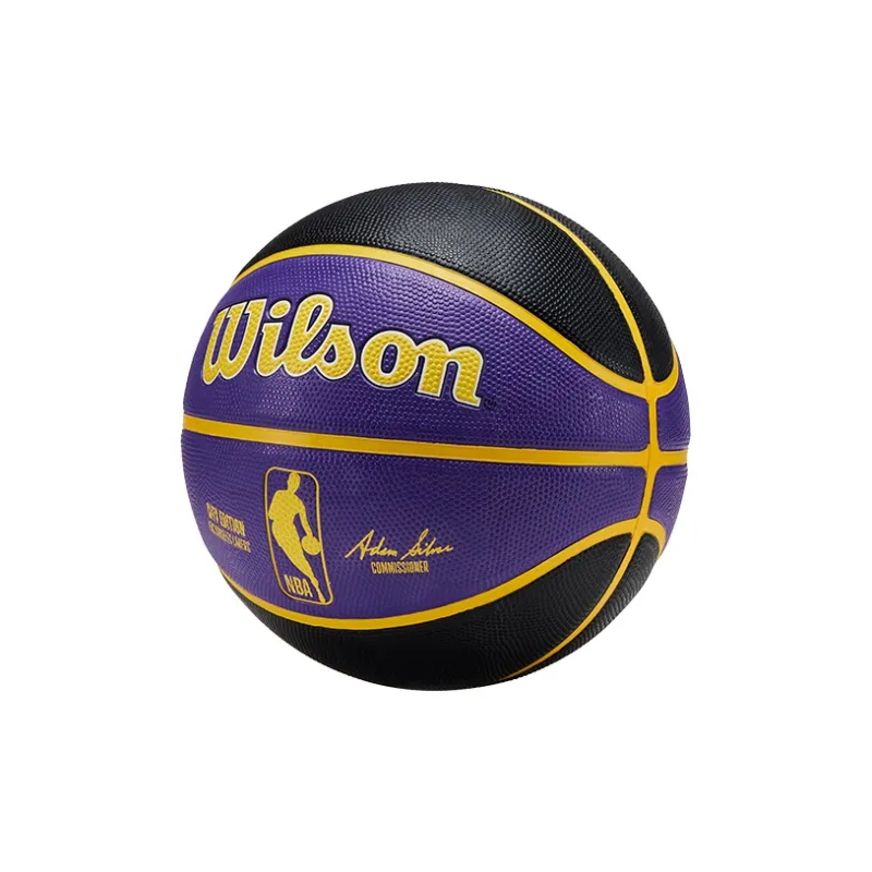 Wilson Rubber Basketball Black Purple Size 7 Ball Training Unisex-2