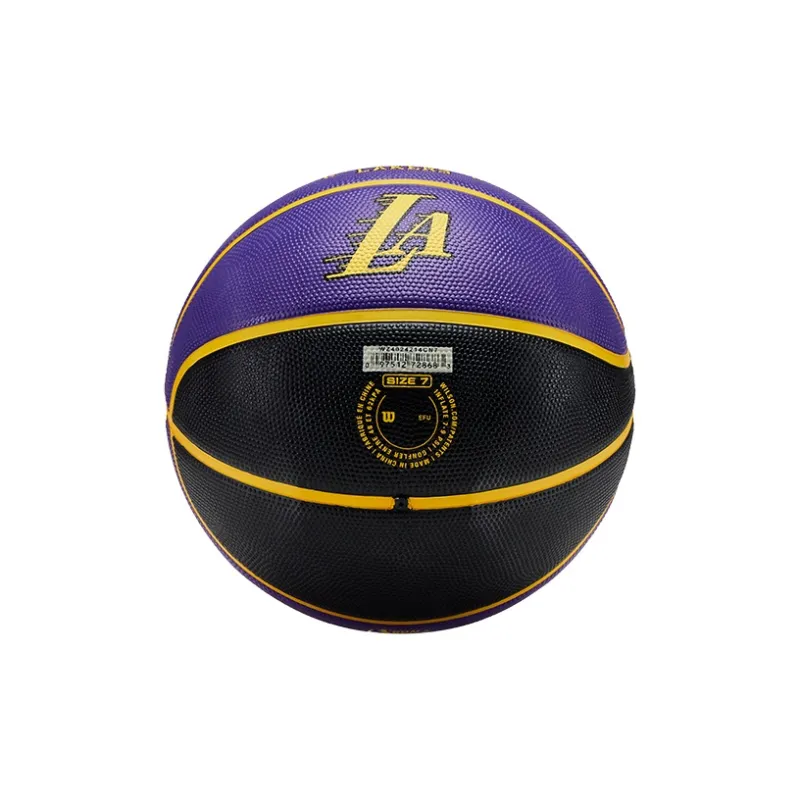 Wilson Rubber Basketball Black Purple Size 7 Ball Training Unisex-4