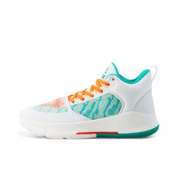 PEAK Taichi Large Triangle V2 Mid Top Basketball Shoes Men's Beige White Green