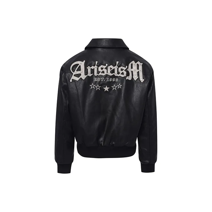 Ariseism Leather Jacket Women's Black-1