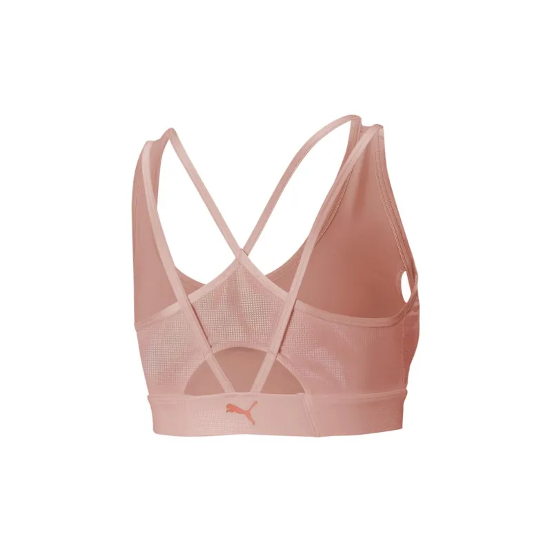 PUMA Mid Impact Stardust Crystal Sport Bra Sports Underwear Women's Pink-1