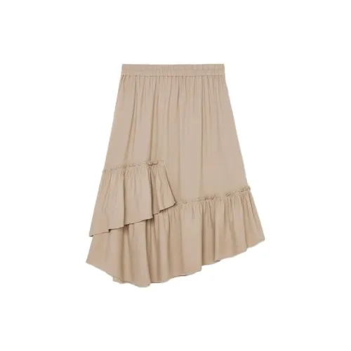 CLUB MONACO Casual Long Skirts Women's Light Khaki C2WMK