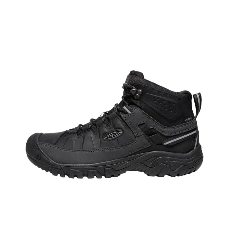 KEEN Targhee 3 Cushioning Wear-Resistant Mid-Top Outdoor Shoes Men's Black-0