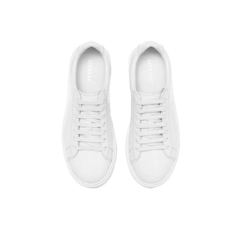 GIRDEAR Slip-Resistant Low-Top Skateboard Shoes Women's White-1