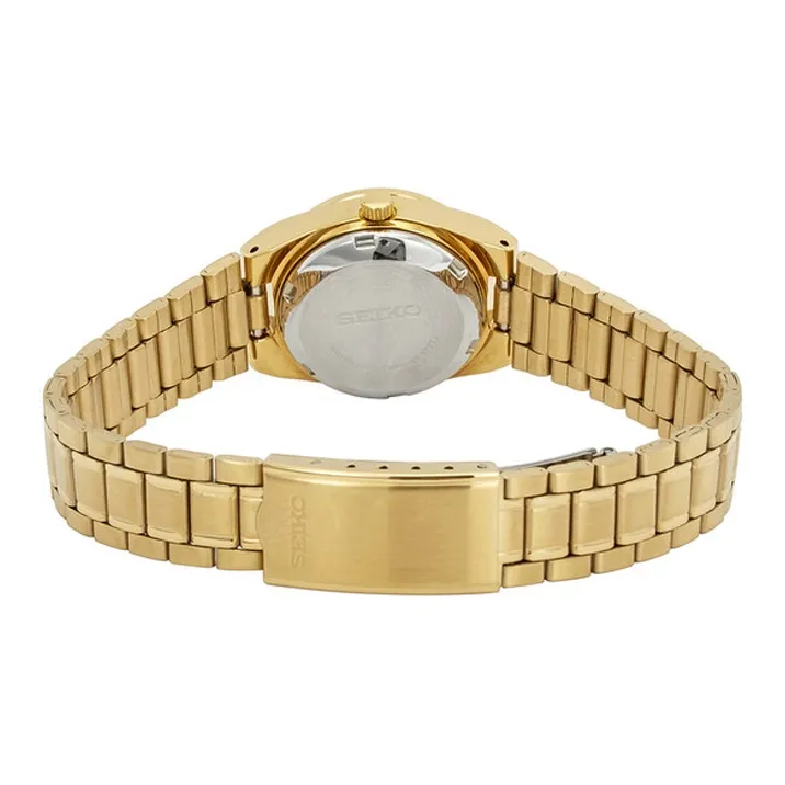 SEIKO Automatic Mechanical Movement Stainless Steel Strap Watch Women's Watch Gold Dial SYM600-2