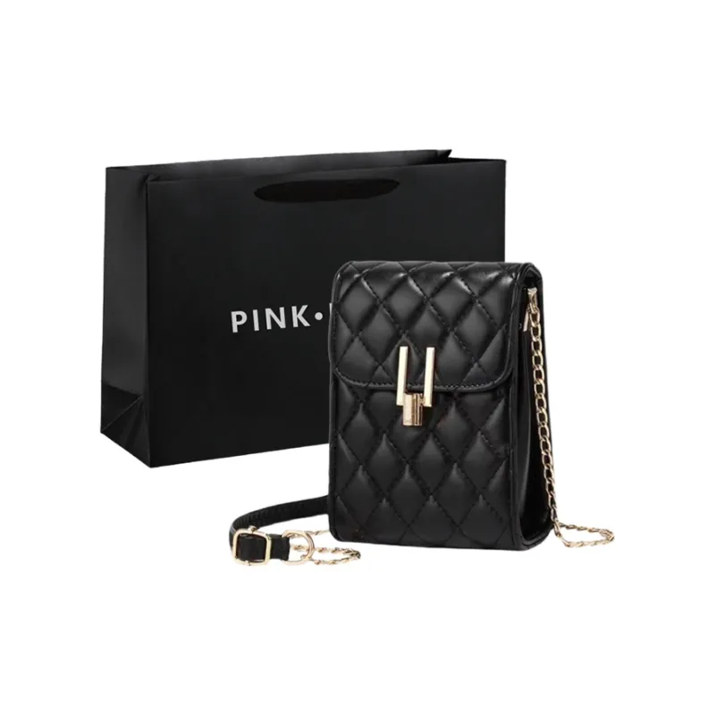PINK·LAND PU Crossbody Bag Regular White/Black-3
