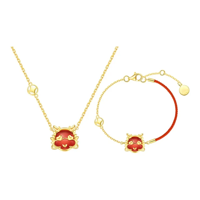 FANCI S925 Silver Inlaid With Red Agate Necklaces Women's-3