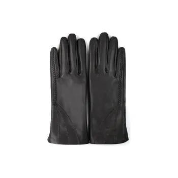 MARJAKURKI Genuine Leather Sheepskin Touchscreen Detail Glove Greeting Card Women's