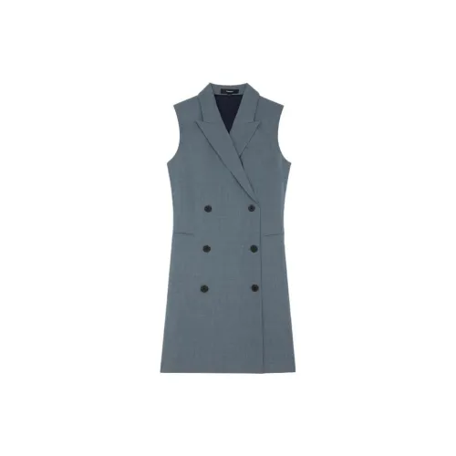 THEORY Sleeveless Dresses Women's Blue Gray