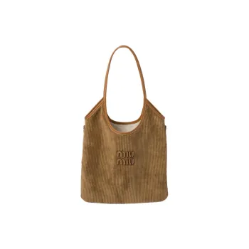 MIU MIU Corduroy Handbag Women's Cinnamon