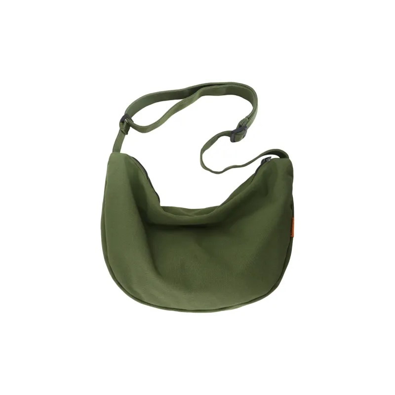 Deli Bear Canvas Crossbody Canvas Bag Shoulder Bags Regular Unisex Black/Green/Ecru/Khaki-10