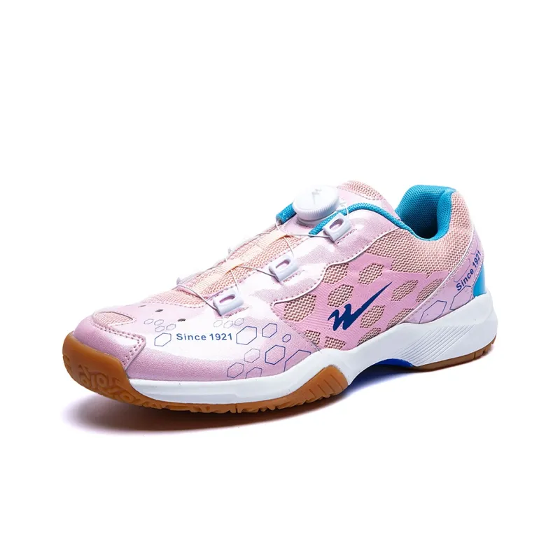Binary Breathable And Lightweight Low Top Badminton Shoes Unisex Pink-1