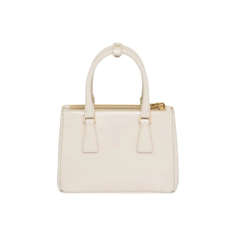 PRADA Galleria Killer Bag Leather Shoulder Bag, Crossbody Bag, Handbag Mini Women's Ivory-2