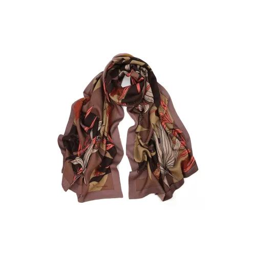 MARJAKURKI Scarf Advanced Leaf Luxury Style Custom Greeting Card Elegant And Intellectual Women's