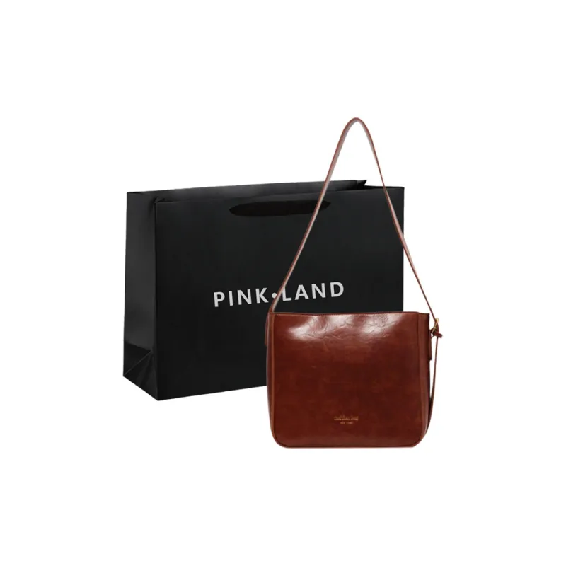 PINK·LAND PU Shoulder Bag Regular Women's Black/Brown/Coffee-3