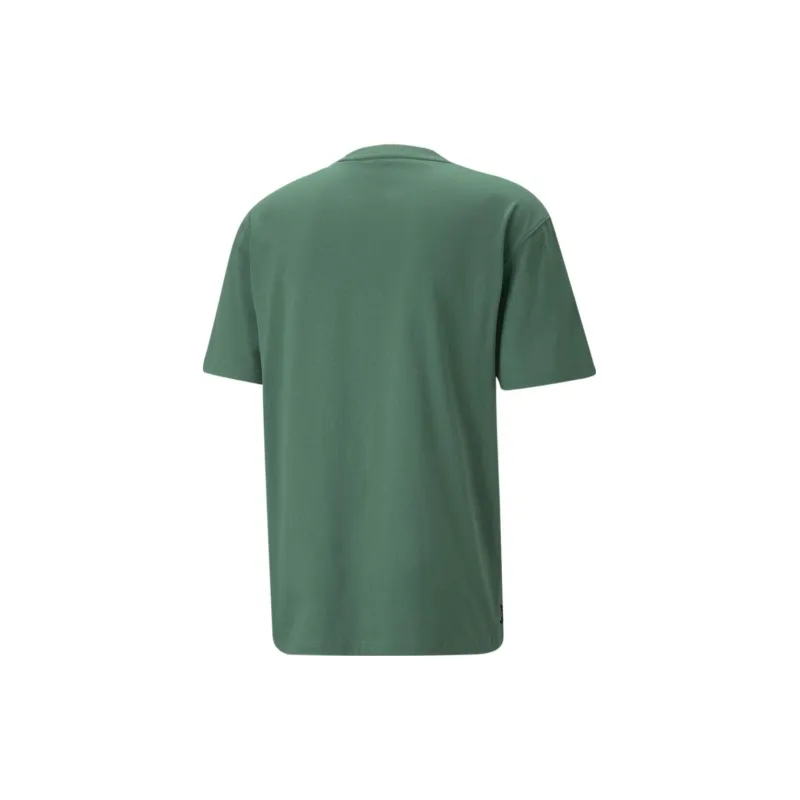 PUMA PUMA Downtown DOWNTOWN Logo Tee T-Shirt Men's Green-1