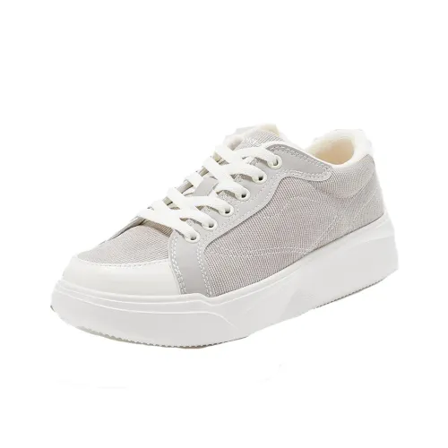 TOREAD Casual Shoes Women's Low-Top Gray White