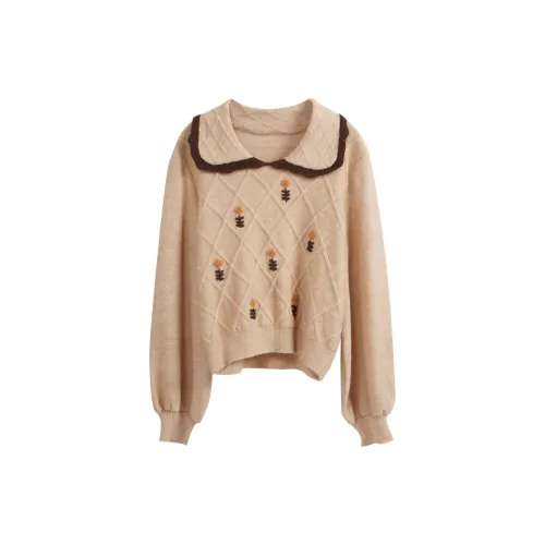 Olrain Knitwear Women's Light Coffee