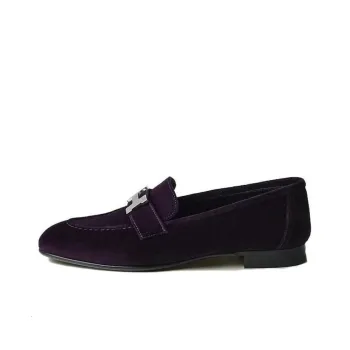HERMES Paris Loafers Women's Purple