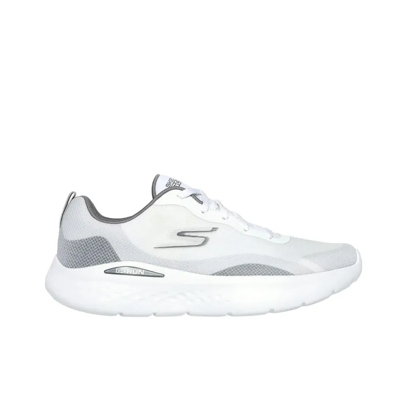 Skechers Go Run Lite Anti Slip And Wear Resistant Breathable Low Top Casual Running Shoes Men's White Gray-1
