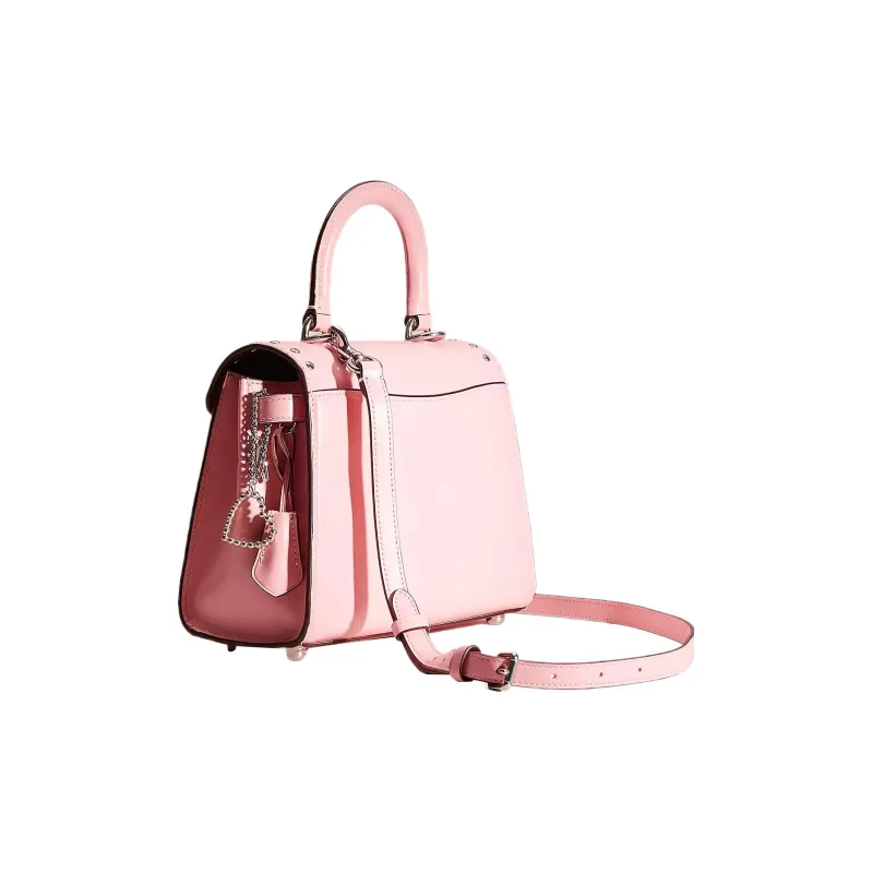 COACH Sammy Calfskin Dior Bag Shoulder Bag Crossbody Bag Handbag Medium Size Women's Silver & Blossom Pink-1