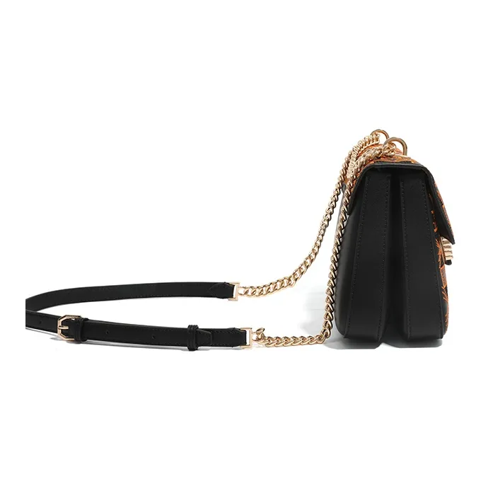 Forever Lucky Cow Leather Shoulder Bag, Crossbody Bag Small Size Women's Periwinkle Basket/Elegant Black/Moon White-10