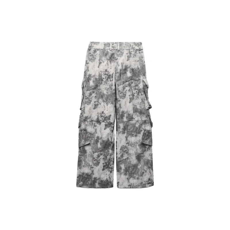 ZARA Cargo Pants Women's Gray-1