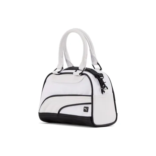 PUMA Polyester With Polyurethane One Shoulder Handbag Crossbody Bag Mini Women's White & Black