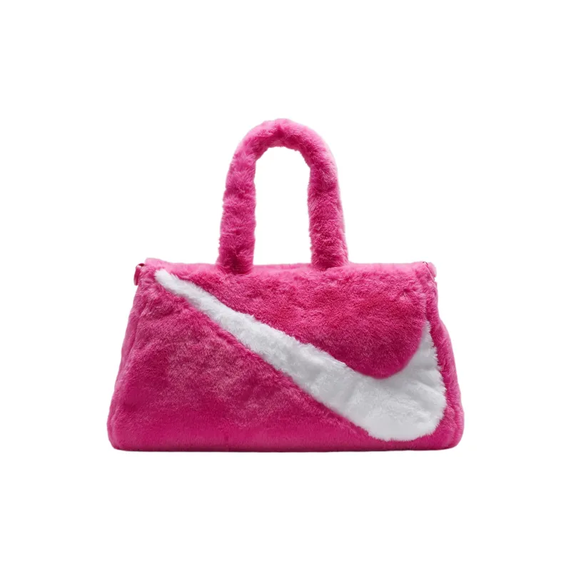 Nike Faux Fur Tote Bag Shopping Bag Handbag Regular Unisex Fuchsia-1