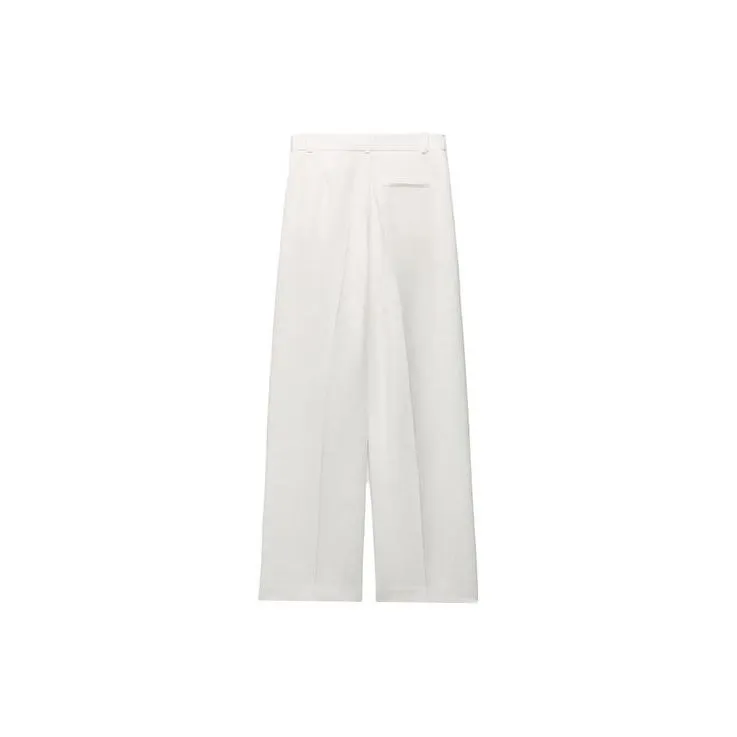 ZARA Casual Pants Women's White-1