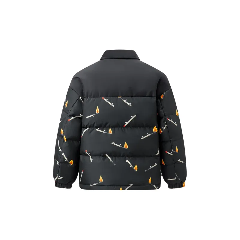 LiNing Down Jacket Men's Black Print-1